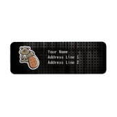 Étiquette Castor mignon ; Cool (Devant)