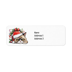 Étiquette Cat Christmas Thème pour Amoureux de les chats