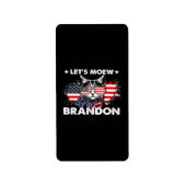 Étiquette Cat Lets Meow (Devant)