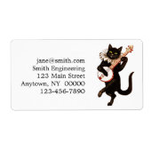 Étiquette Cat playing banjo (Devant)