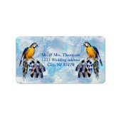 Étiquette Catcher de rêve bleu exotique stationnaire (Devant)