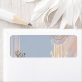 Étiquette Catcher de rêve Boho Peach Dusty Blue (En situation)