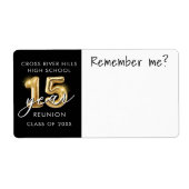 Étiquette Catégorie 15 ans Réunion Nom Balise Se souvenir de (Devant)