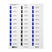Étiquette Catégorie 2012 Bleu et Or Graduation (Feuille entière)
