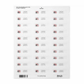 Étiquette Catégorie d'adresse de retour 2011 (Feuille entière)