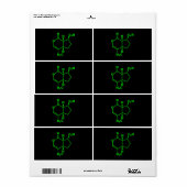 Étiquette Catnip Nepetalactone Formule chimique moléculaire (Feuille entière)