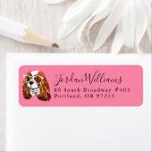 Étiquette Cavalier King Charles Spaniel Portrait | Ajouter u (En situation)