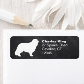 Étiquette Cavalier King Charles Spaniel Silhouette Adresse (En situation)