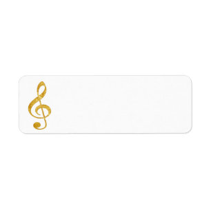 Étiquette CD or feuille look clef