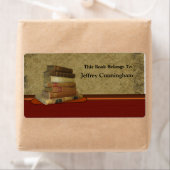 Étiquette Ce Livre Antique Appartient À Votre Identification (En situation)