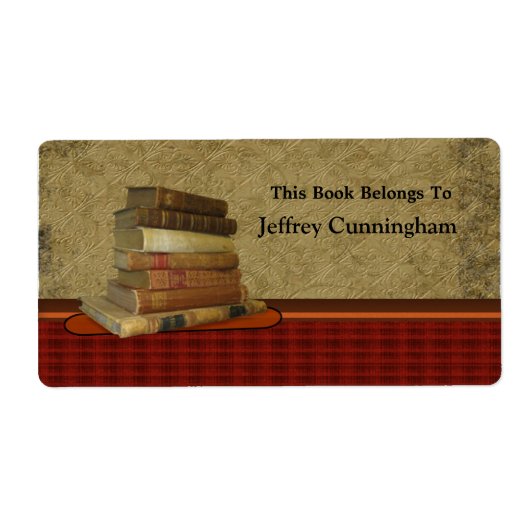 Étiquette Ce Livre Antique Appartient À Votre Identification (Devant)