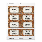 Étiquette Ce Livre Appartient À La Texture Rock De Nom Perso (Feuille entière)
