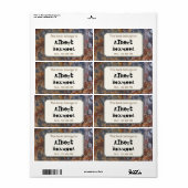 Étiquette Ce Livre Appartient À La Texture Rock De Nom Perso (Feuille entière)