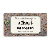 Étiquette Ce Livre Appartient À La Texture Rock De Nom Perso (Devant)