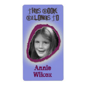 Étiquette Ce Livre Appartient À Nom Personnalisé Garçon (Devant)