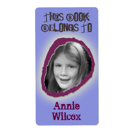 Étiquette Ce Livre Appartient À Nom Personnalisé Garçon (Devant)