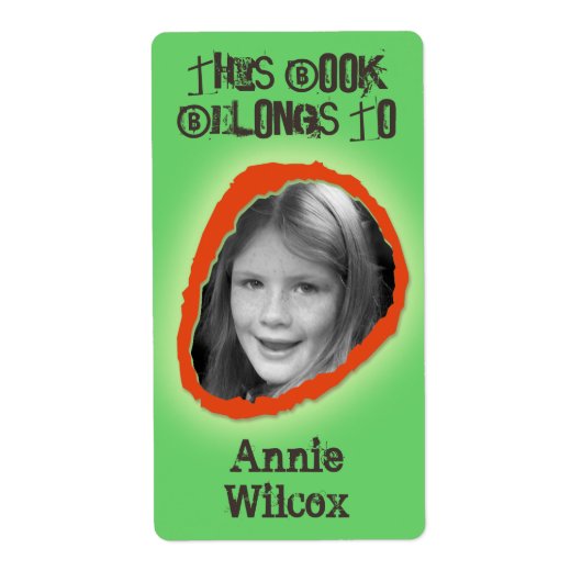 Étiquette Ce Livre Appartient À Nom Personnalisé Neutre (Devant)