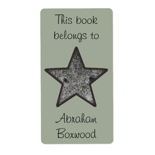 Étiquette Ce Livre Appartient À Nom Personnalisé Rock Textur (Devant)