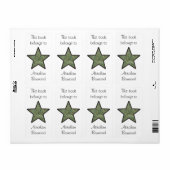 Étiquette Ce Livre Appartient À Rock Texture Star Nom Person (Feuille entière)