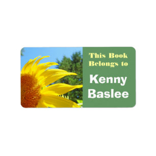 Étiquette Ce livre appartient à Votre Nom Sunflowers Books