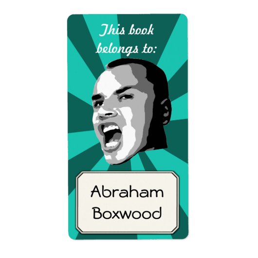 Étiquette Ce Livre Appartient Au Nom Personnalisé Retro Shou (Devant)