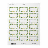 Étiquette Célébration du Mariage de la saison du citron | Ad (Feuille entière)