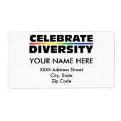 Étiquette Célébrer la diversité (Devant)