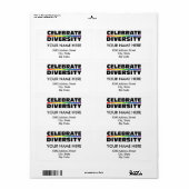 Étiquette Célébrer la diversité (Feuille entière)