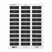 Étiquette Cendre | Modern Bow Simple Minimale Adresse de ret (Feuille entière)