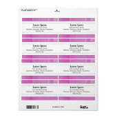 Étiquette Center Band II - Verre de lilas (Feuille entière)