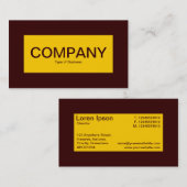 Étiquette central - Ambre avec Brown foncé (Devant / Derrière)