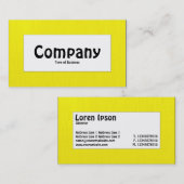 Étiquette central - Jaune peint (Devant / Derrière)