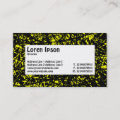 Étiquette central - Lignes Abstraites - Jaune (Dos)