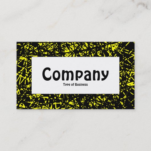 Étiquette central - Lignes Abstraites - Jaune (Devant)