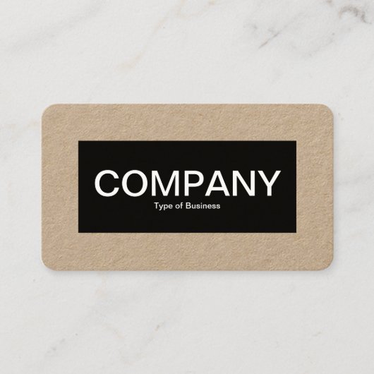 Étiquette central - Noir avec blanc (Kraft) (Devant)