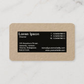 Étiquette central - Noir avec blanc (Kraft) (Dos)