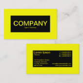 Étiquette central - Noir avec Jaune (Devant / Derrière)