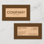 Étiquette central - Sable avec 633D18 Brown (Devant / Derrière)