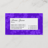 Étiquette central - Tex à fleurs - Bleu violet (66 (Dos)