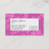 Étiquette central - Texture de fleurs - rose (Dos)