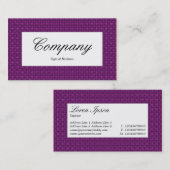 Étiquette central - Texture de tissu mauve magenta (Devant / Derrière)