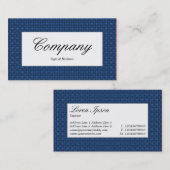 Étiquette central - Texture en tissu bleu (Devant / Derrière)