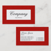 Étiquette central - Texture en tissu rouge (Devant / Derrière)