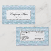 Étiquette central v5 - Wavy - Blanc sur bleu pâle  (Devant / Derrière)