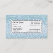 Étiquette central v5 - Wavy - Blanc sur bleu pâle  (Dos)