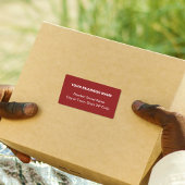 Étiquette Centre Aligné Texte brut Entreprise Livraison roug