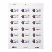 Étiquette Centre du parti Hippopotame (Feuille entière)