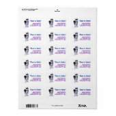 Étiquette Centre du parti Husky (Feuille entière)