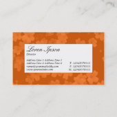 Étiquette Centre - Texture Fleur - Orange (Dos)