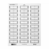 Étiquette Céramique gris dentelle (Feuille entière)